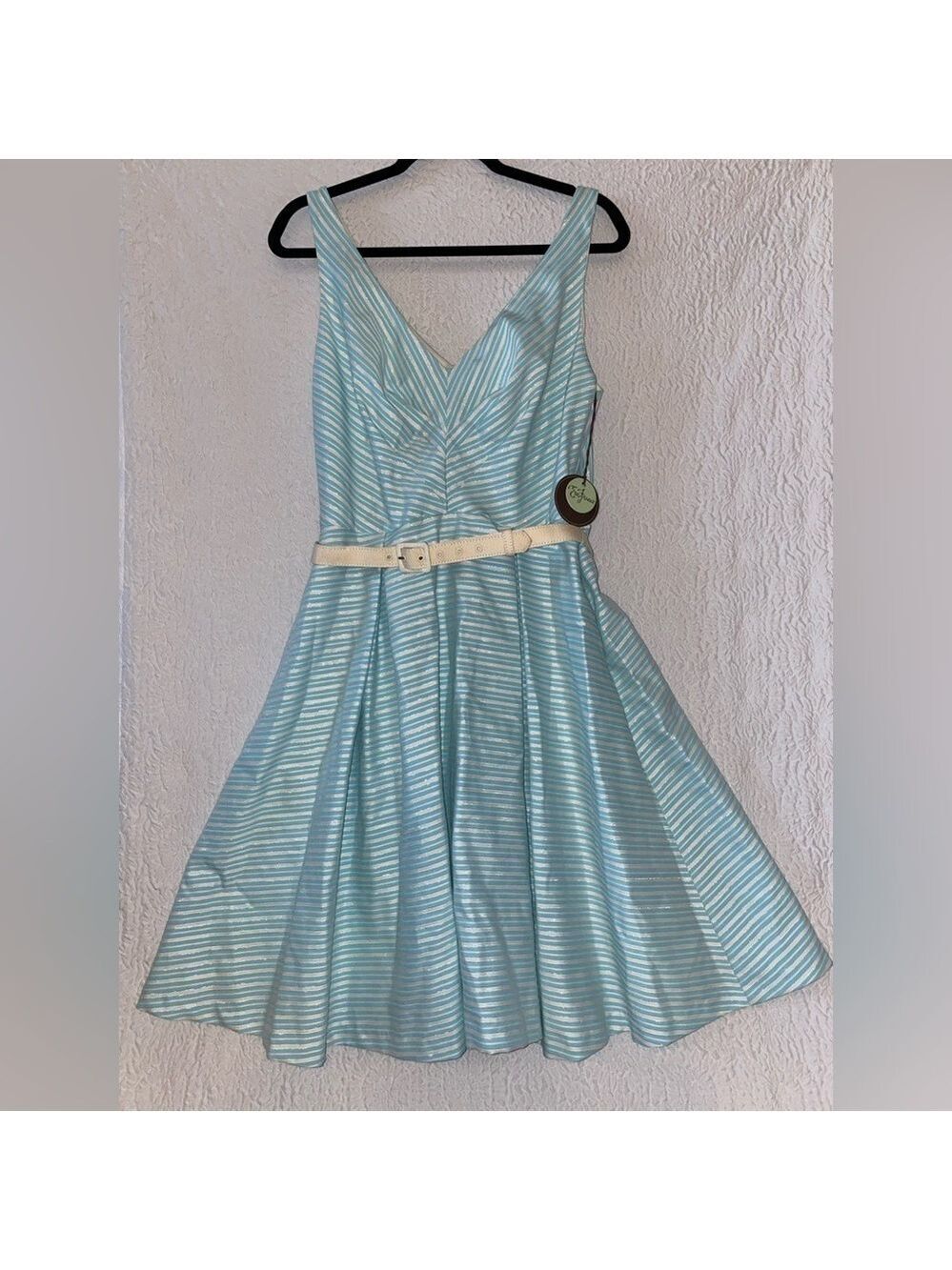 EVA FRANCO Fit & Flare Sleeveless Midi Dress